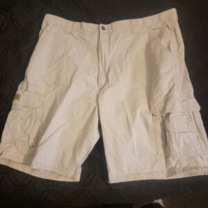 Men's White Cargo Shorts